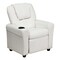 Emma and Oliver Contemporary Kids Recliner with Cup Holder and Headrest